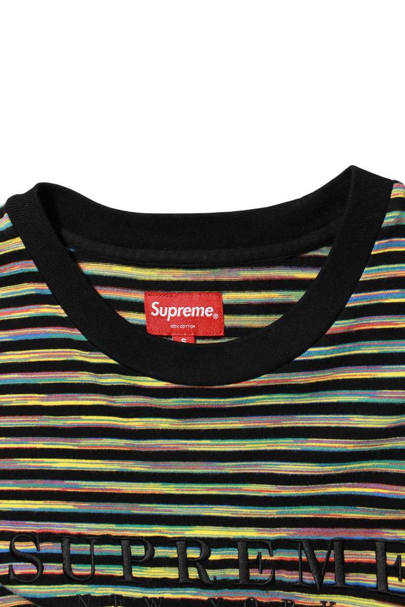 Supreme 18SS Static Stripe Top Striped T-Shirt Size S
