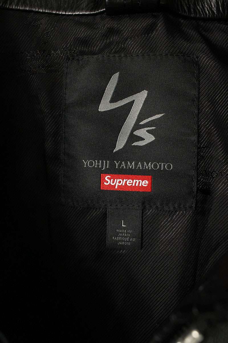 Supreme x Yohji Yamamoto Y's by Yohji Yamamoto Leather Jacket Black Size L