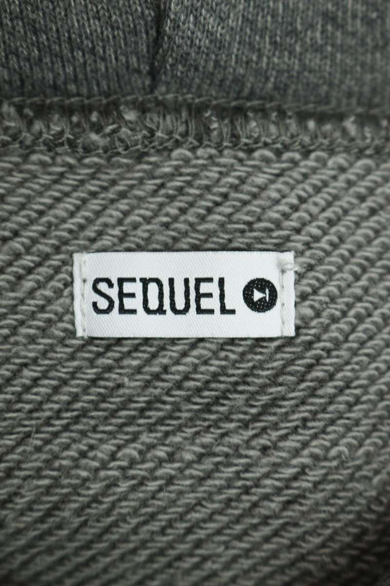 SEQUEL 23AW Print Zip Up Hoodie Gray Size M
