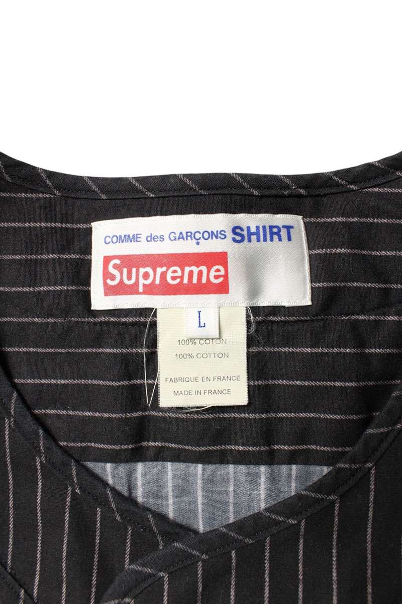 Supreme x Comme des Garcons 14SS Baseball Shirt Black Size L