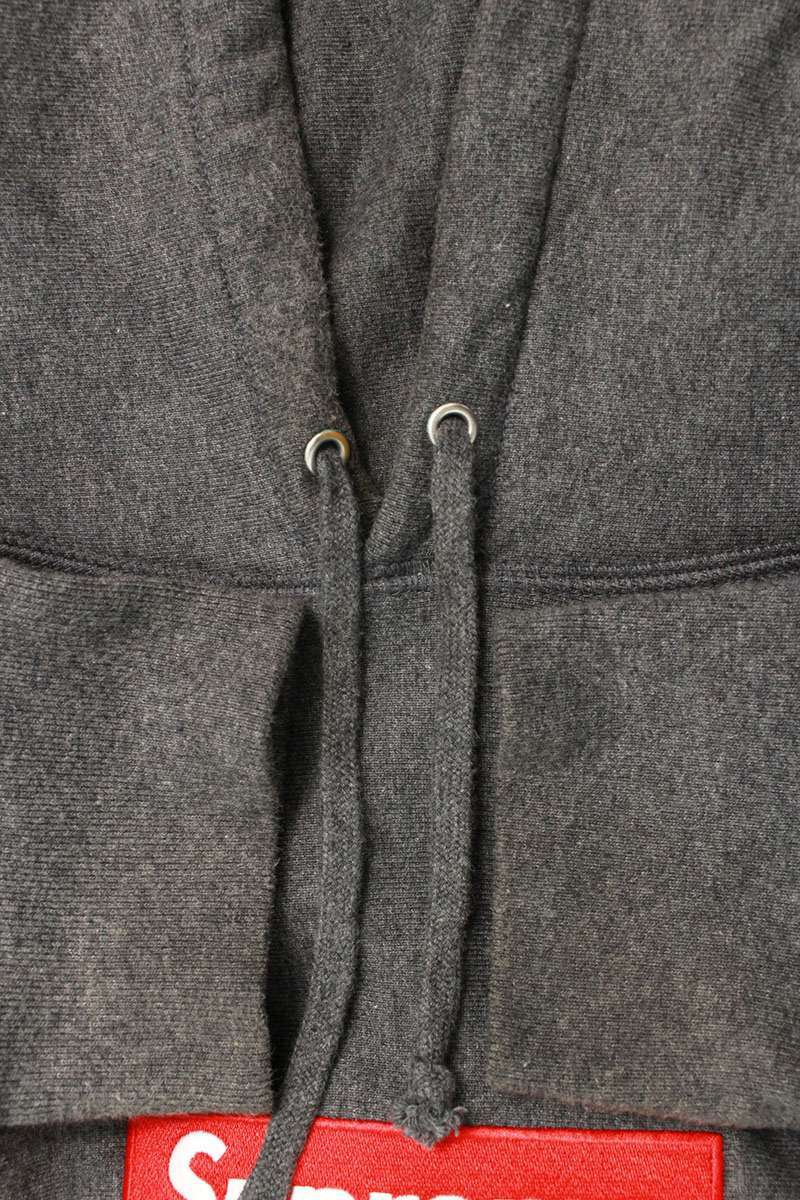 Supreme 21AW Box Logo Hooded Sweatshirt Gray Size XL