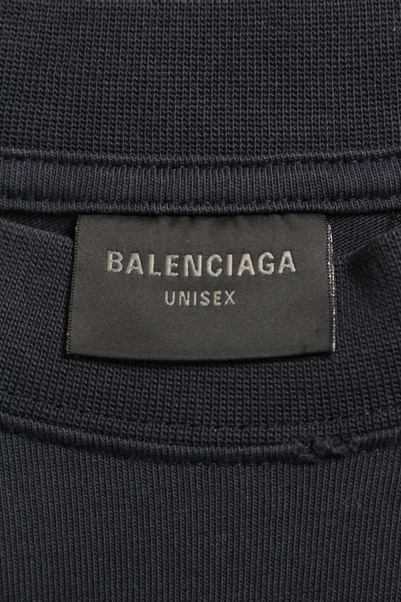 Balenciaga 23AW BE KIND Print Distressed T-Shirt Black Size 1