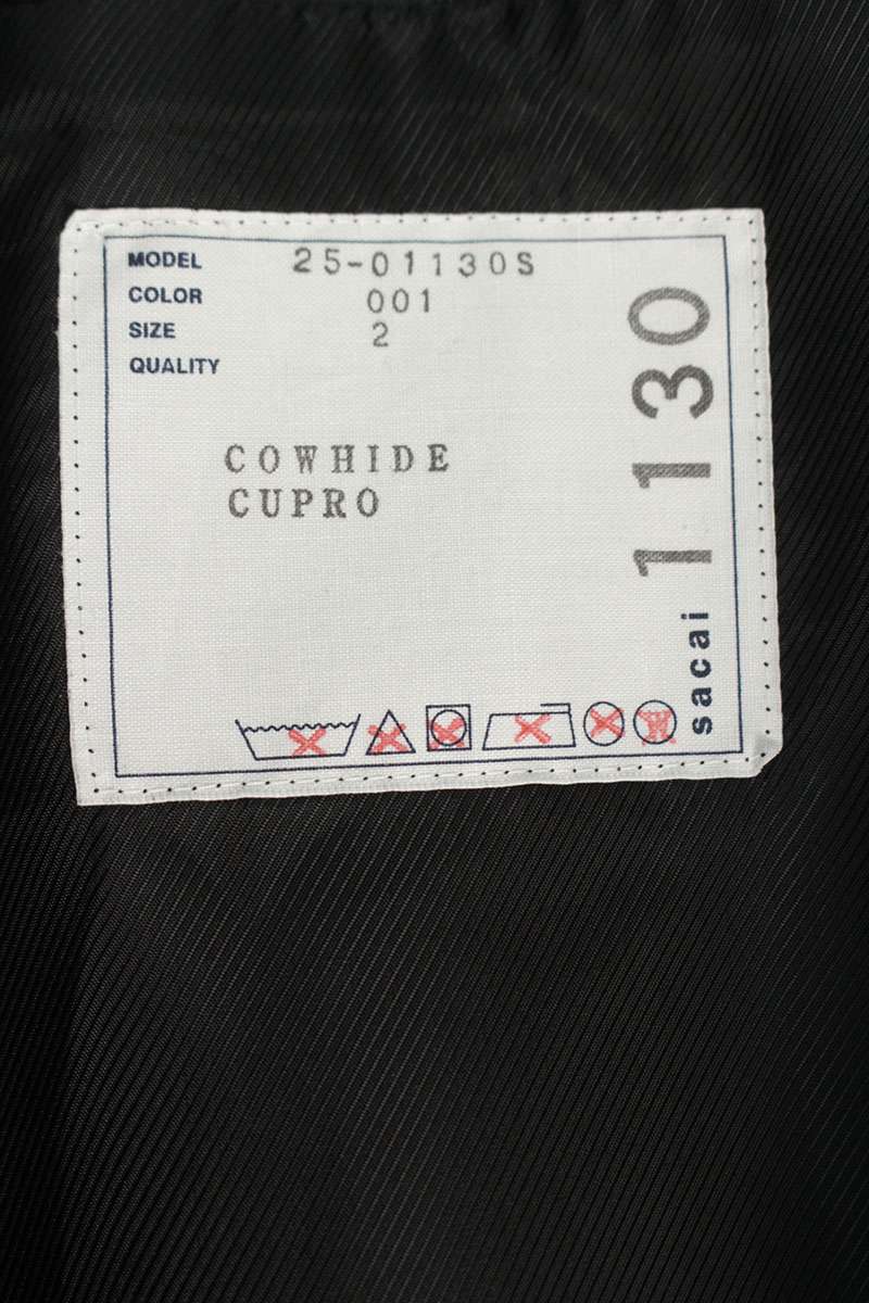 Sacai 25AW Studded Leather Jacket Black Size M