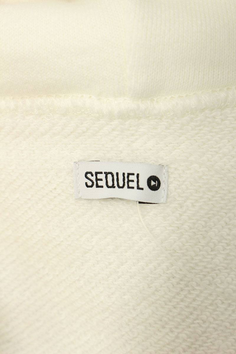 SEQUEL 24AW white Print Pullover Hoodie White Size L