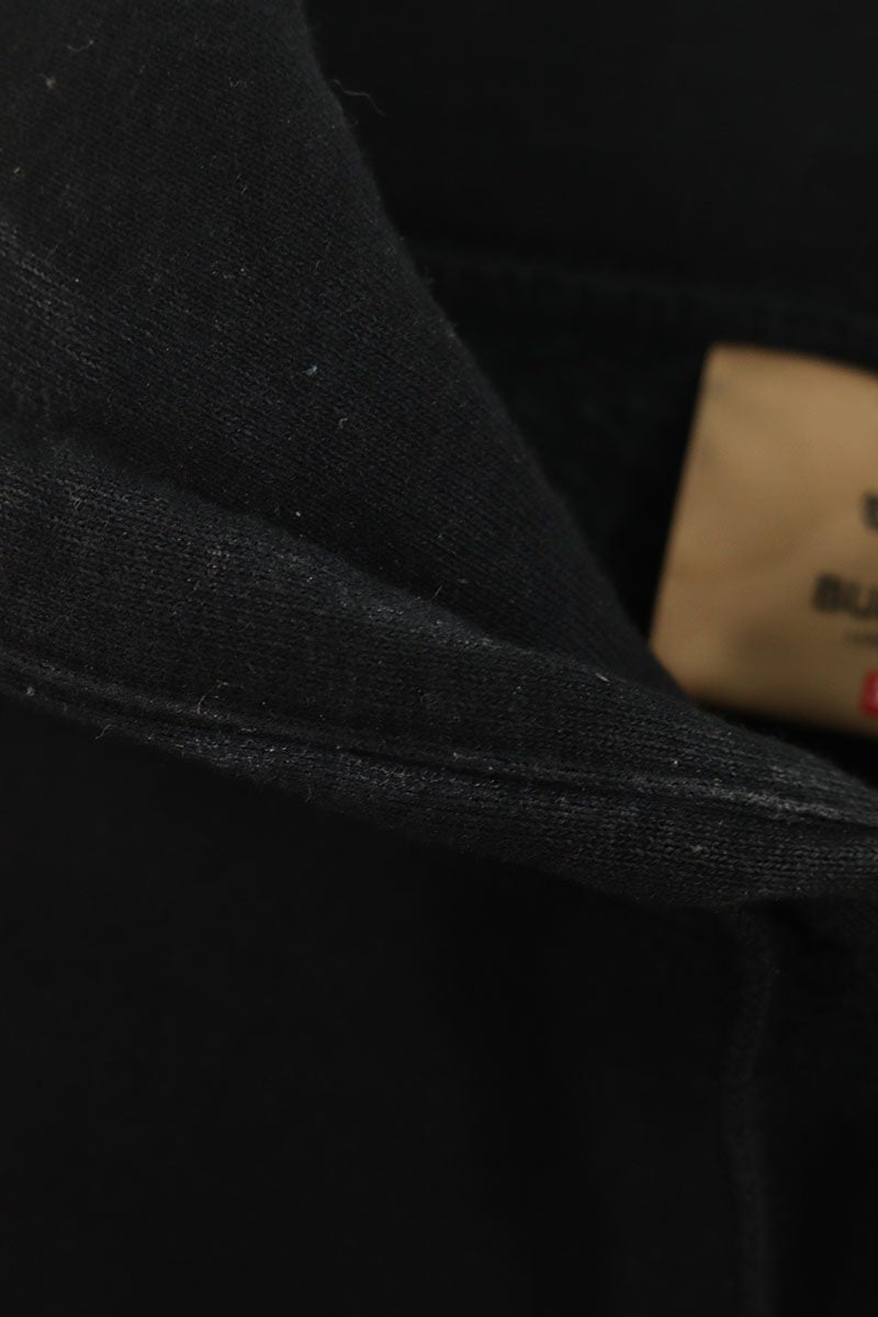 Supreme x Burberry 22SS Burberry Box Logo Hooded Sweatshirt Black Size XL