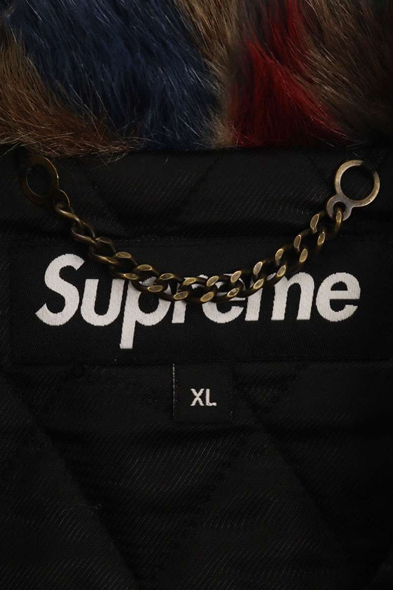 Supreme 22AW Multicolor Faux Fur Bomber Jacket Size XL