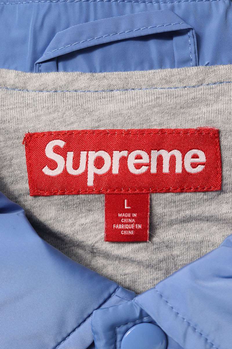 Supreme Old English Arc Coaches Jacket Back Embroidered Logo Blouson Blue Size L