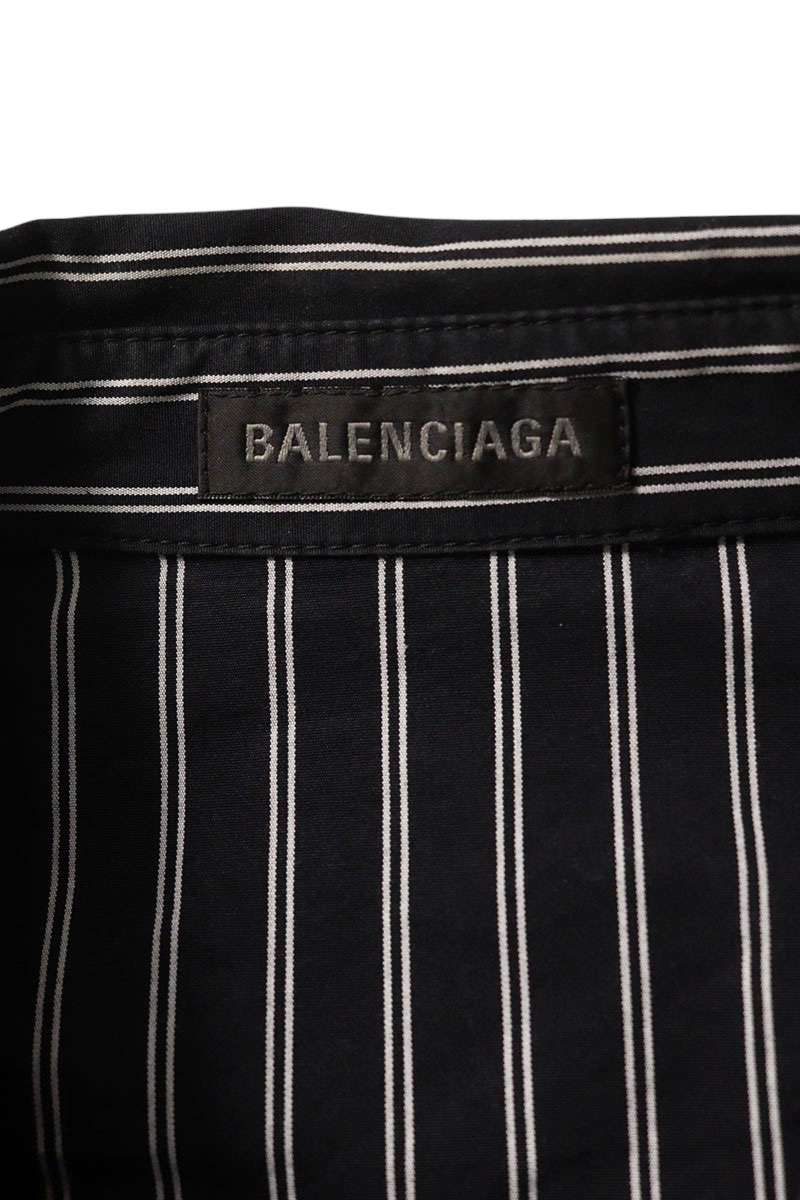 Balenciaga Striped Long Sleeve Shirt Black Size XXS