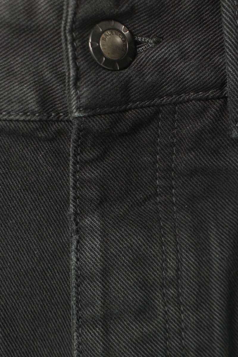 BALENCIAGA Grunge Ripped Baggy Denim Pants Black Size 30