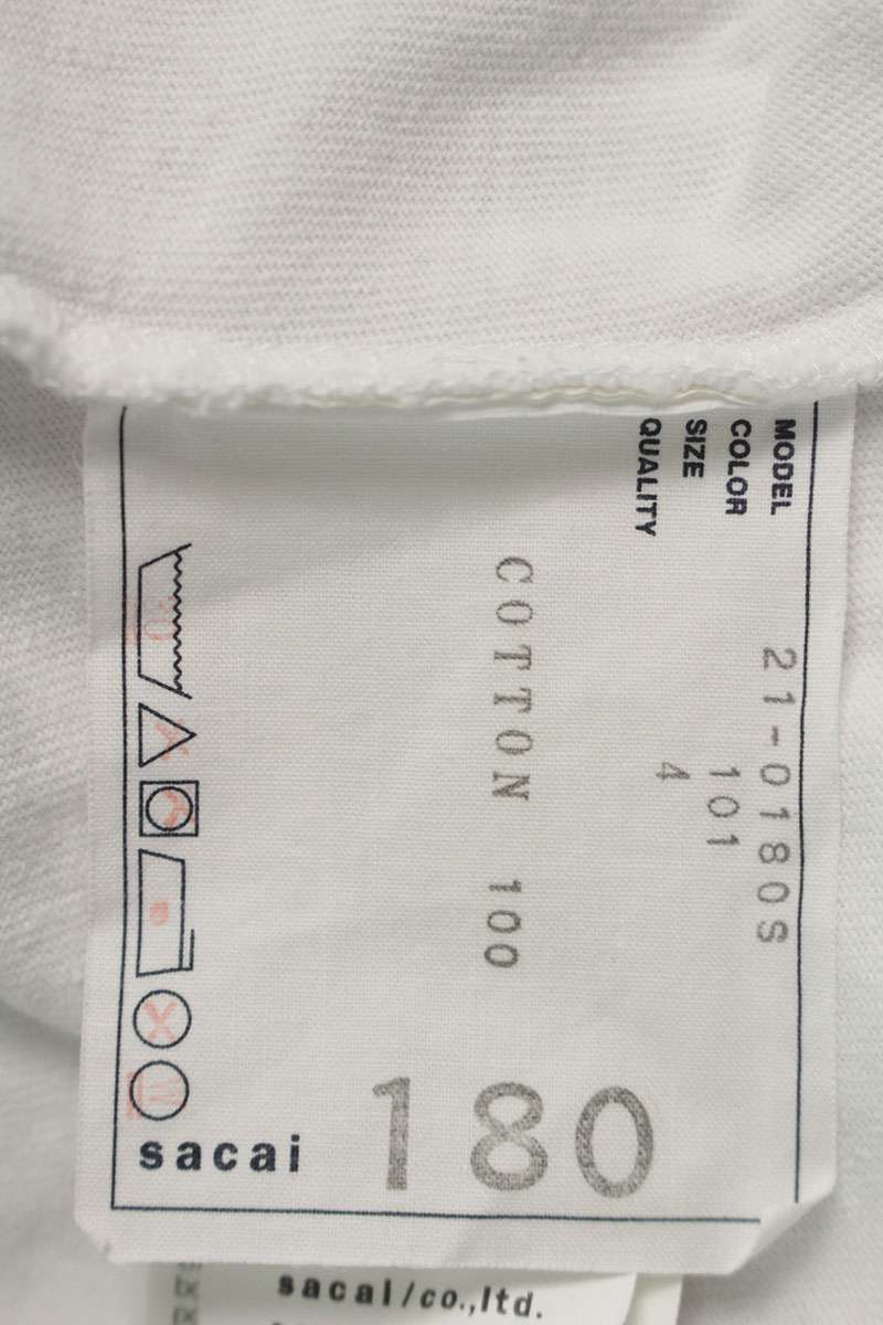 Sacai 21SS Print T-Shirt White Size XL
