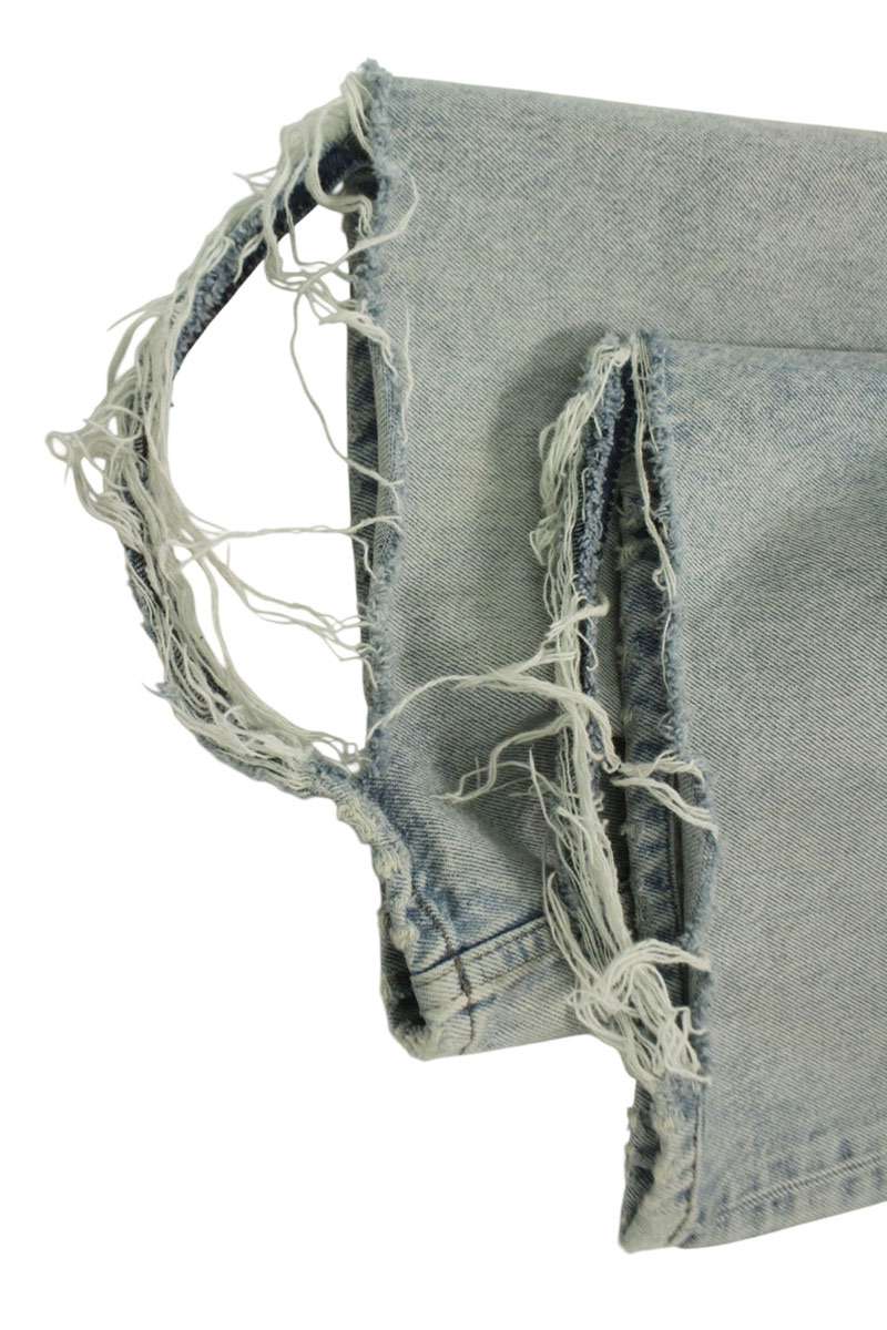 Balenciaga 23AW Distressed Wide Denim Pants Blue Size US 30