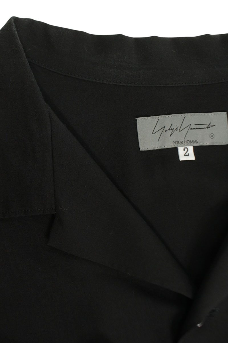 YOHJI YAMAMOTO POUR HOMME 23SS Short Sleeve Shirt Black Size M
