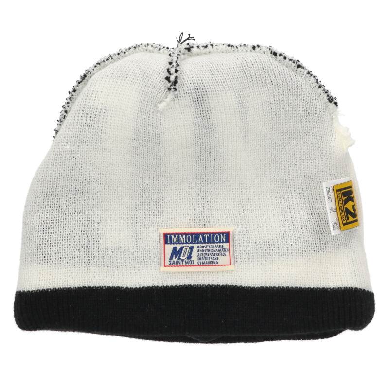 Saint Michael Logo Patch Beanie Black x White Size ONE