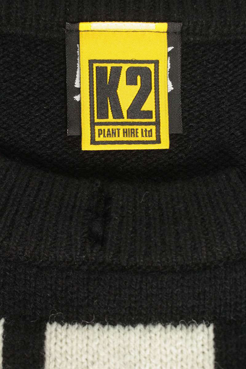 Saint Michael 25AW KLF Embroidered Distressed Knit Sweater Black Size XL