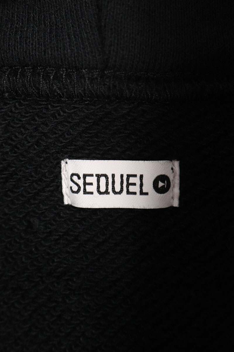 SEQUEL 23AW Logo Print Hoodie Black Size M