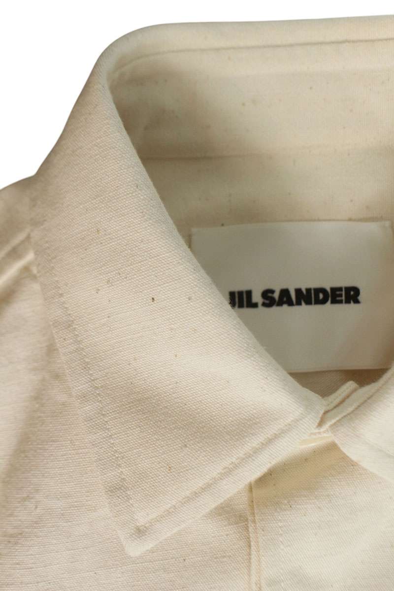 Jil Sander 20SS Logo Print Short Sleeve Shirt White Size XL