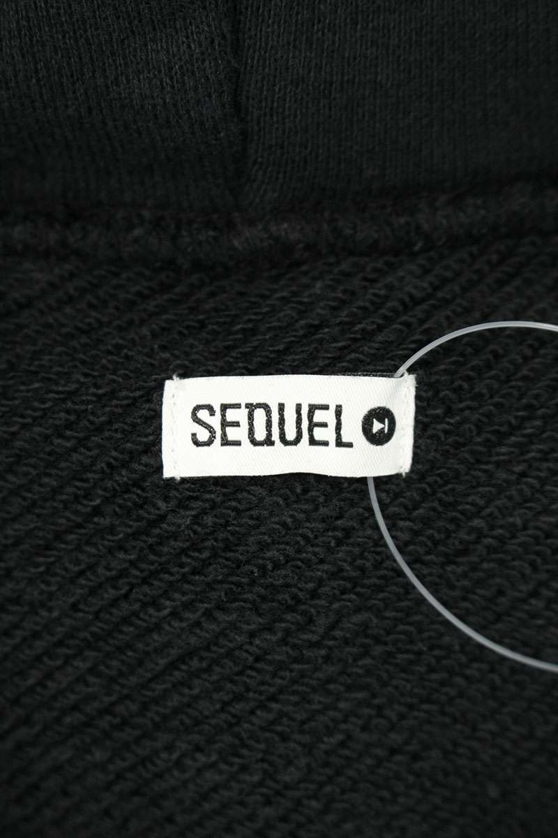 SEQUEL 24AW Print Hoodie Black Size L