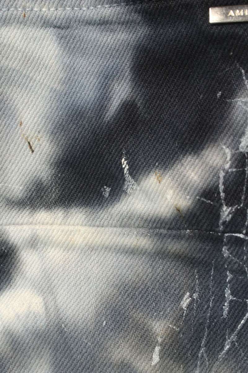 Amiri All-Over Print Denim Pants Gray Size 29