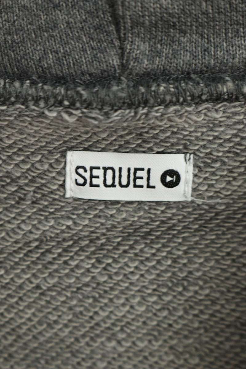 SEQUEL 23AW Logo Print Hoodie Gray Size M