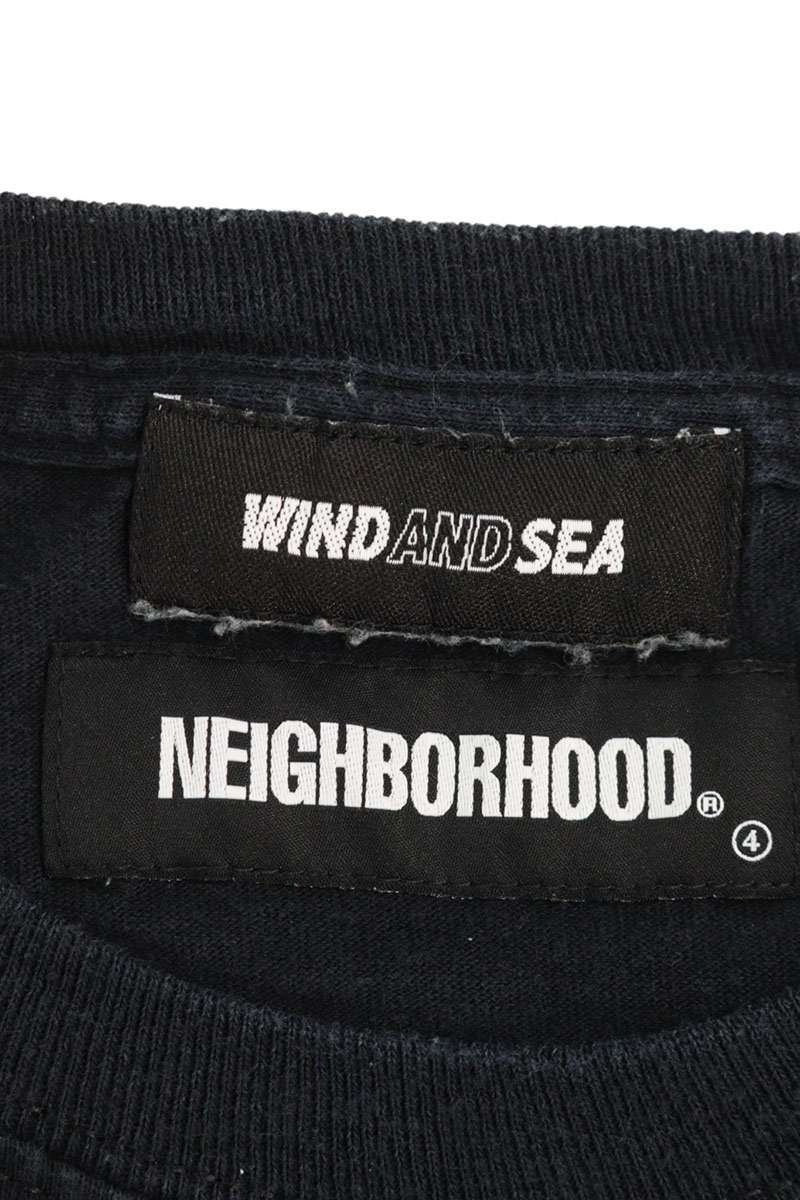 Neighborhood x WIND AND SEA Logo Print Long Sleeve T-Shirt Black Size L