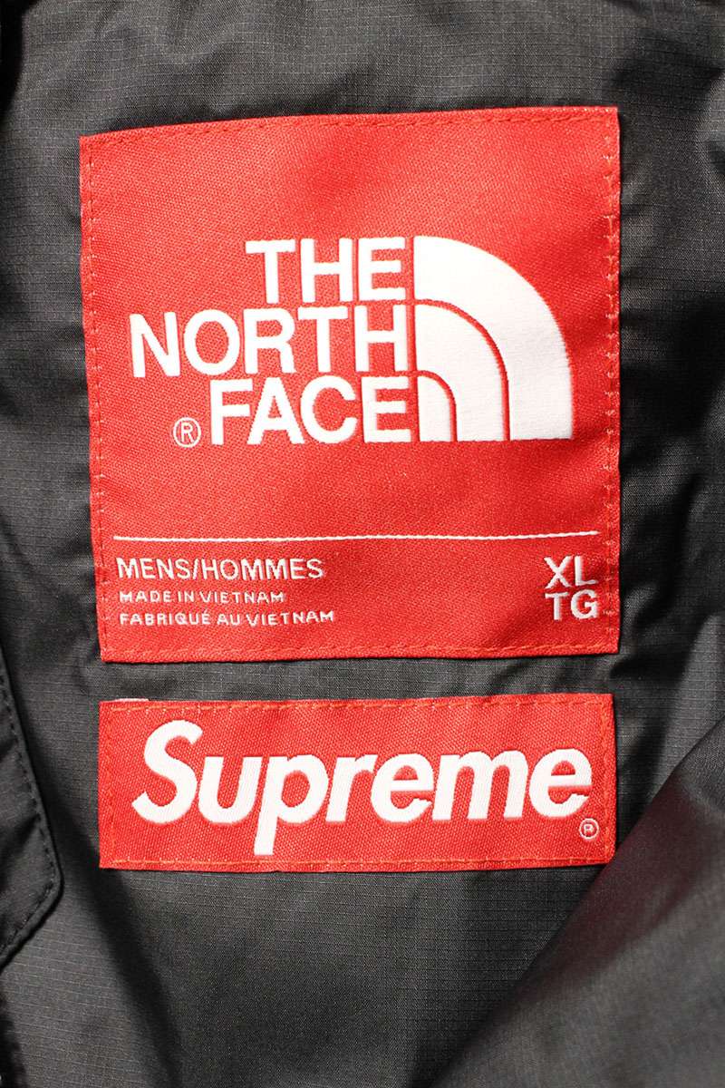 Supreme x The North Face 22AW Half Zip Hooded Pullover Down Jacket Black Size XL