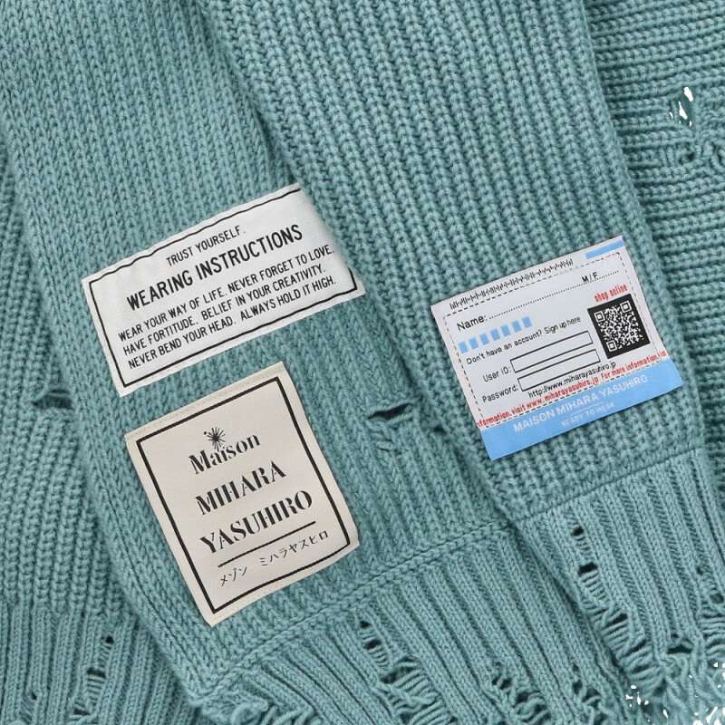MIHARAYASUHIRO Scarf Blue Size FREE