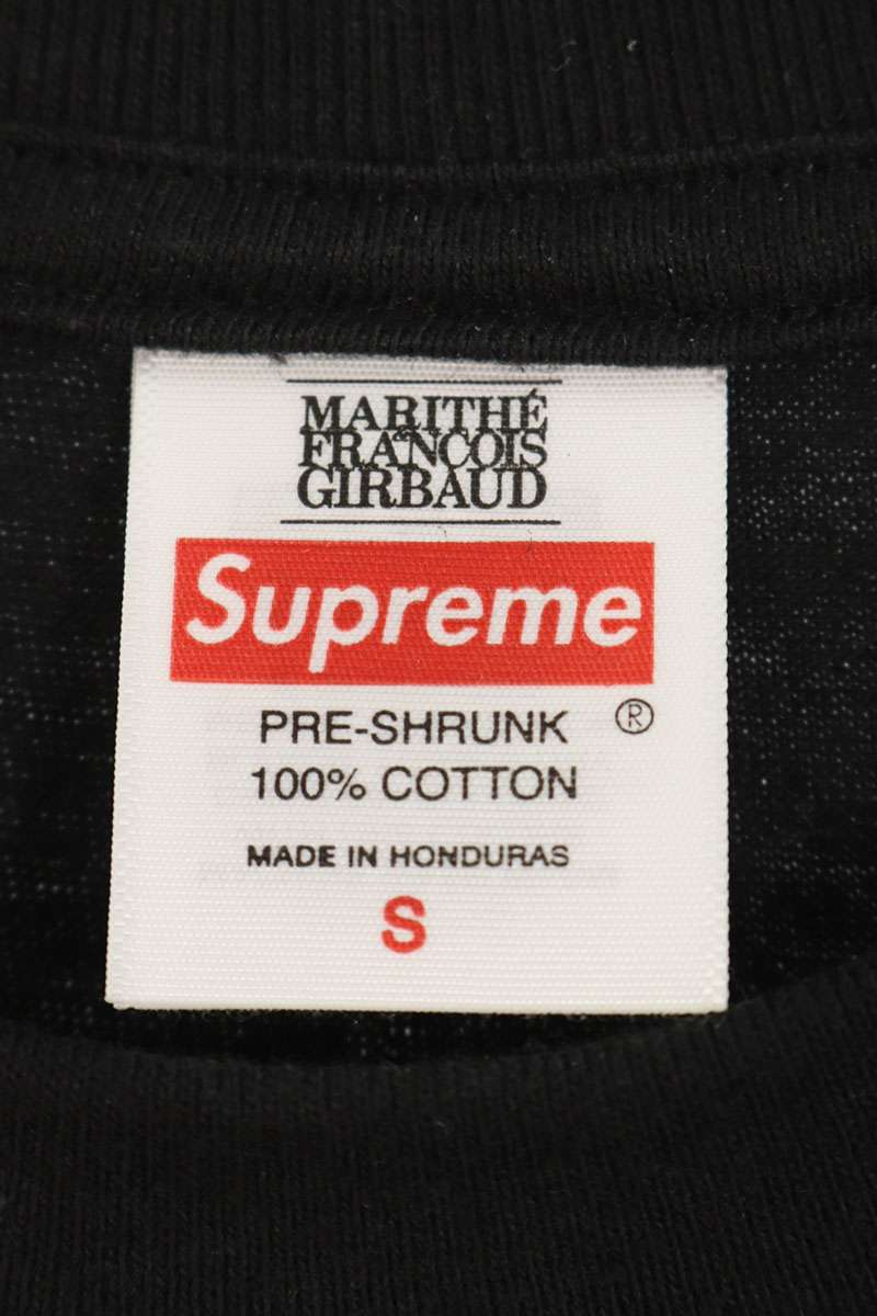 Supreme x FRANCOIS GIRBAUD 25SS Logo Print T-Shirt Black Size S