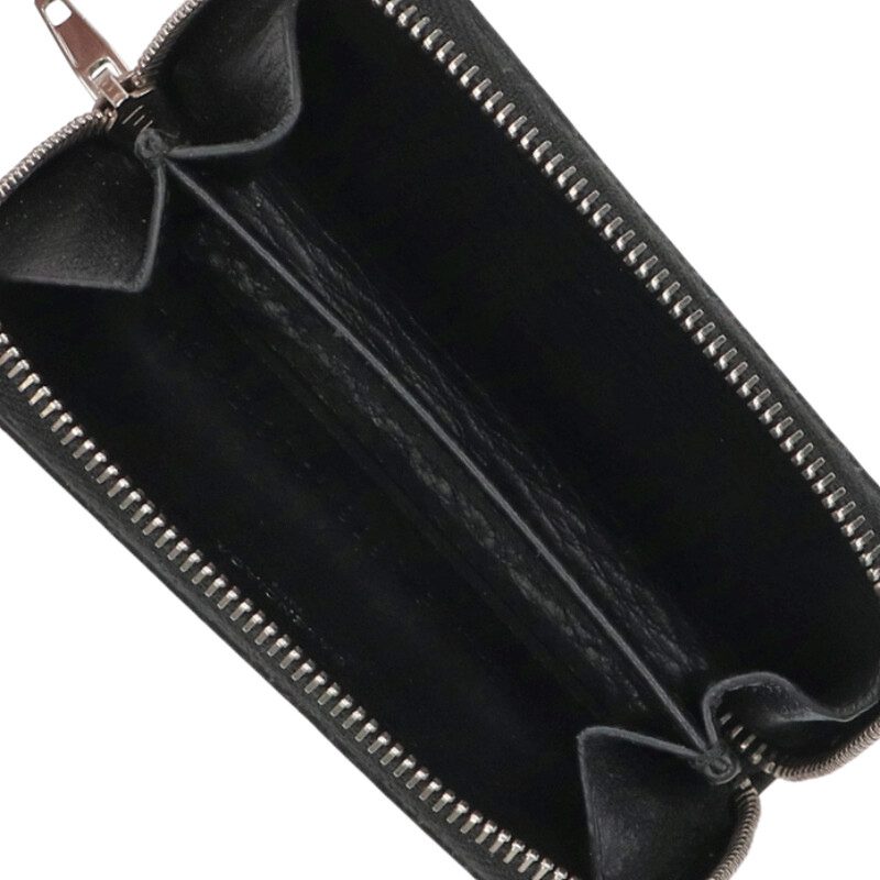 Balenciaga Logo Print Coin Case Black