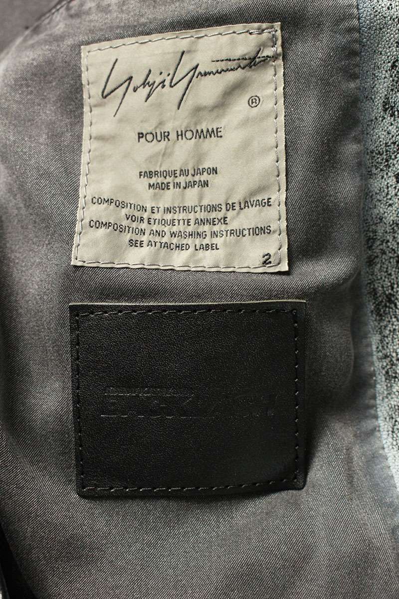 YOHJI YAMAMOTO POUR HOMME 20AW Leather Jacket Black Size M