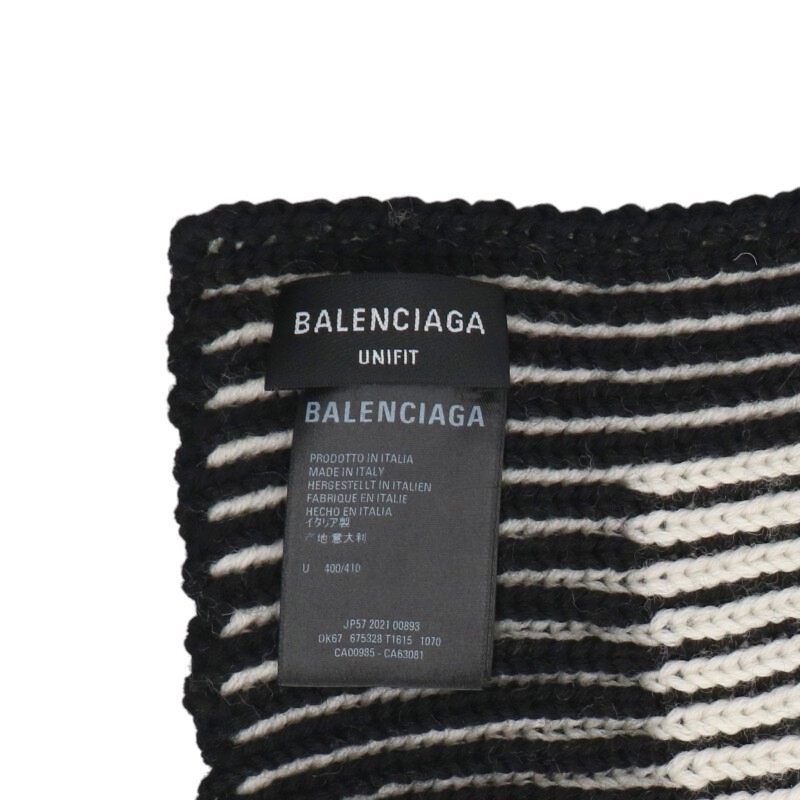 Balenciaga Logo Scarf Black