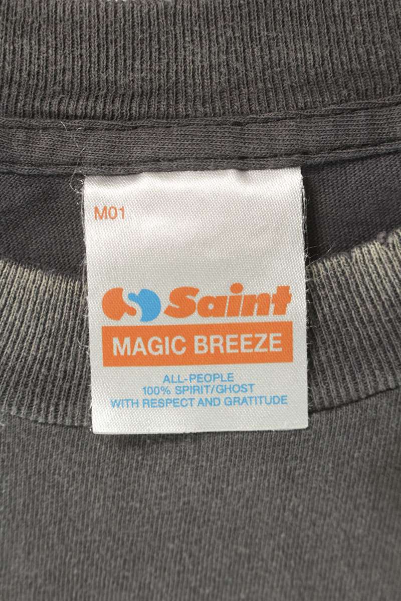 Saint Michael 25AW Print T-Shirt Black Size L