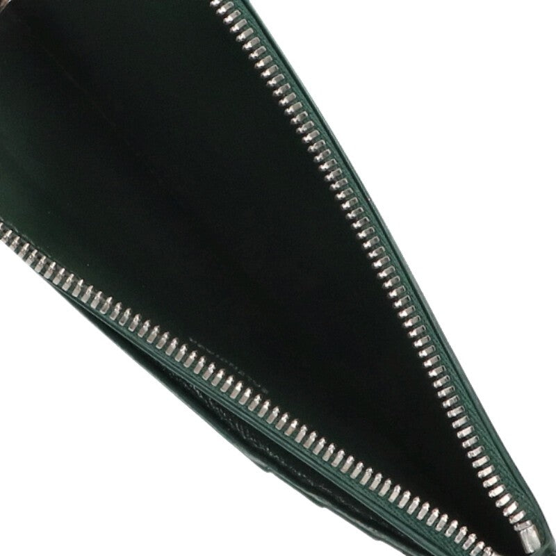 Balenciaga Logo Leather Card Case Green