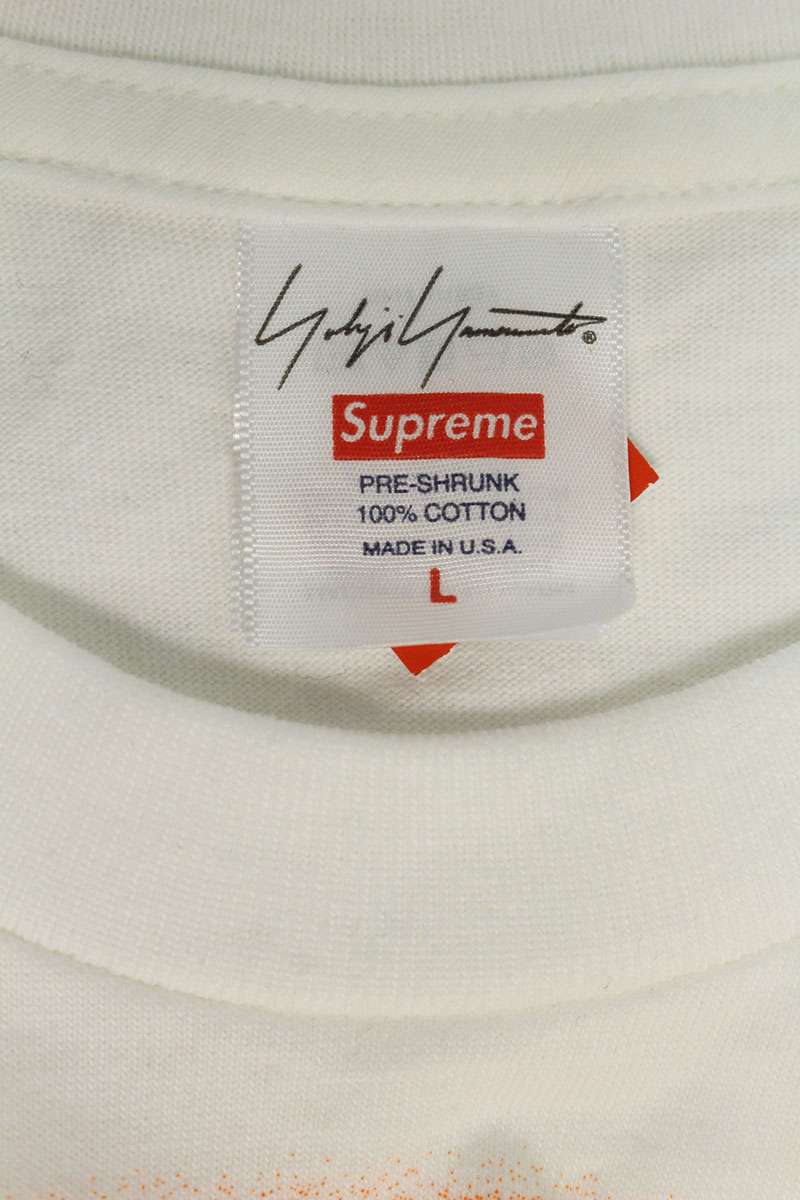 Supreme x Yohji Yamamoto 22AW Pumpkin Tee Print T-Shirt White Size L