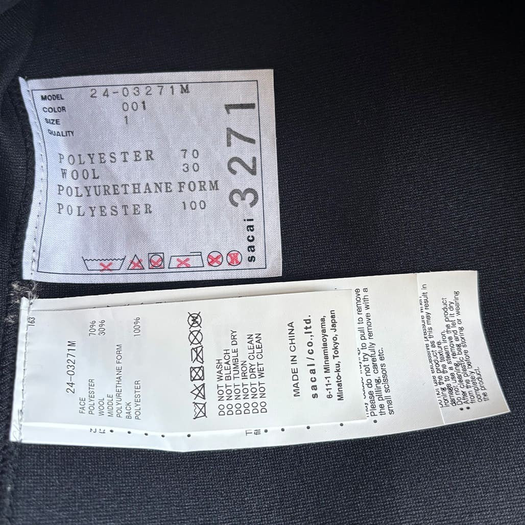 SACAI 24SS Bonded pullover top Blue Size 1