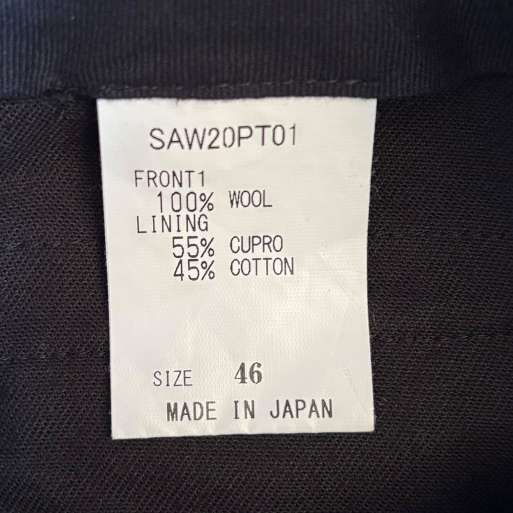 SOSHI OTSUKI 20AW Trousers Black Size 46