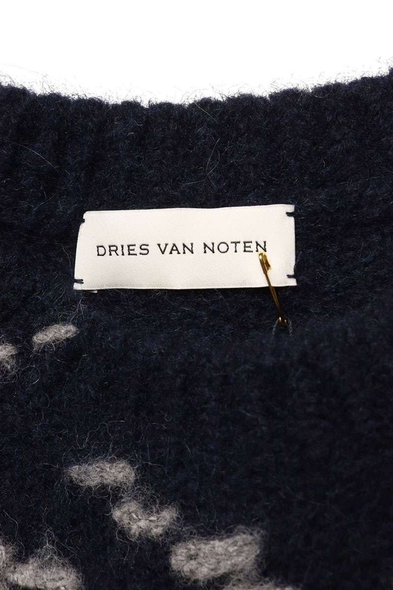Dries Van Noten 25AW Crewneck Knit Sweater Blue Size M