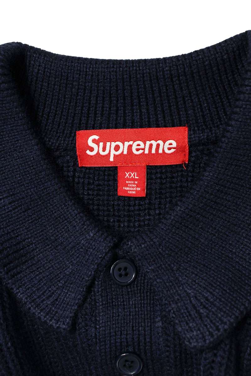Supreme 25AW Small Box Polo Sweater Blue Size XXL
