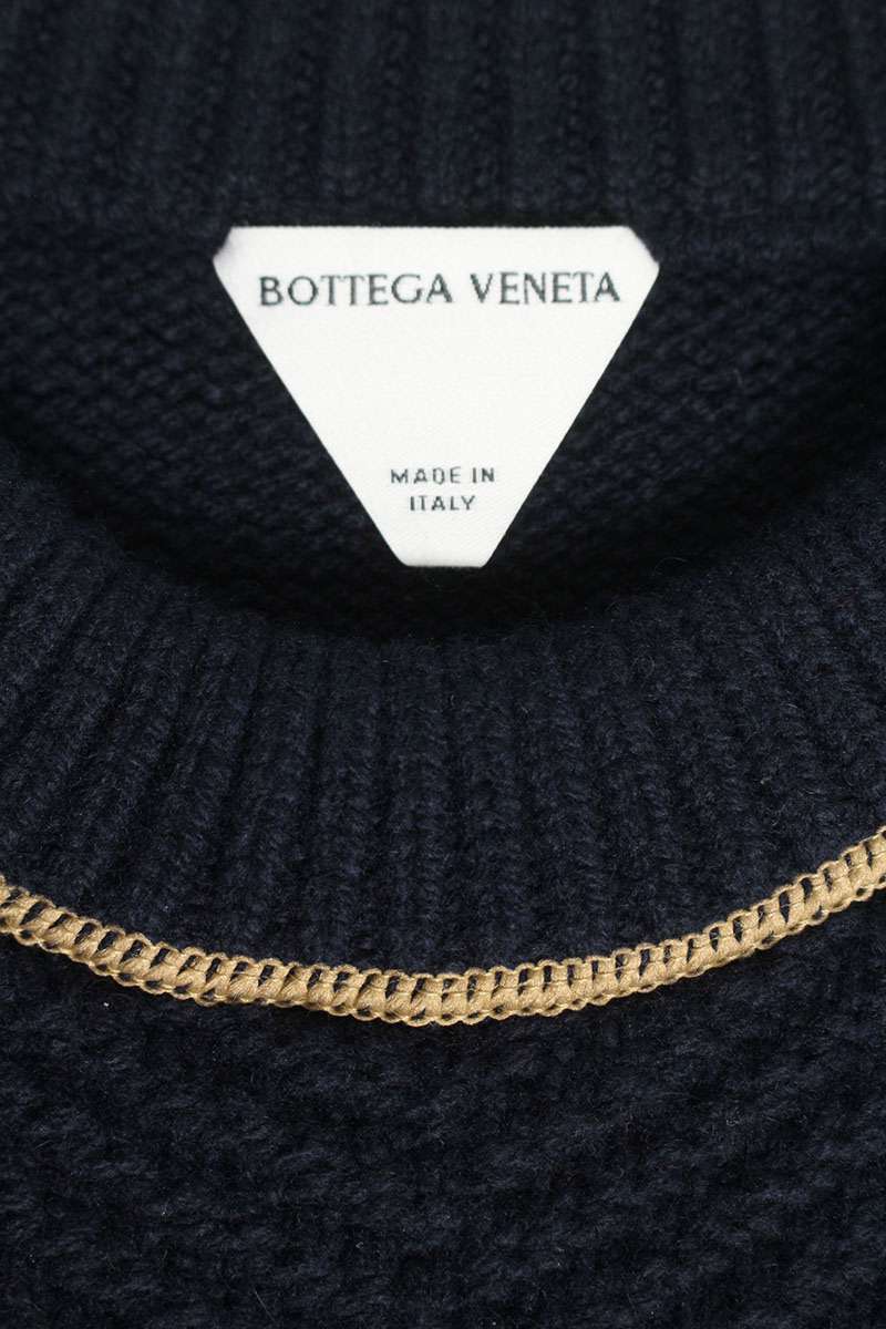 Bottega Veneta Cashmere Knit Sweater Blue Size S