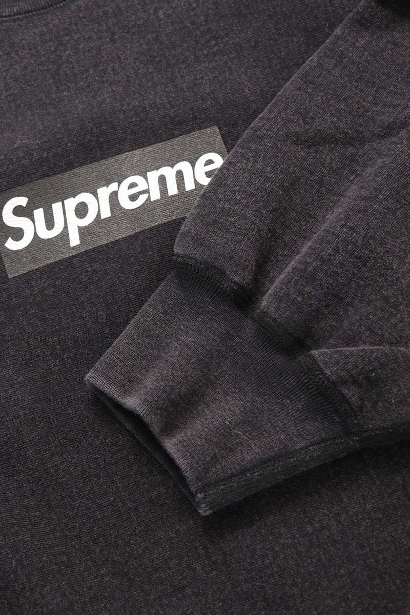 Supreme 25SS Washed Box Logo Crewneck Black Size L