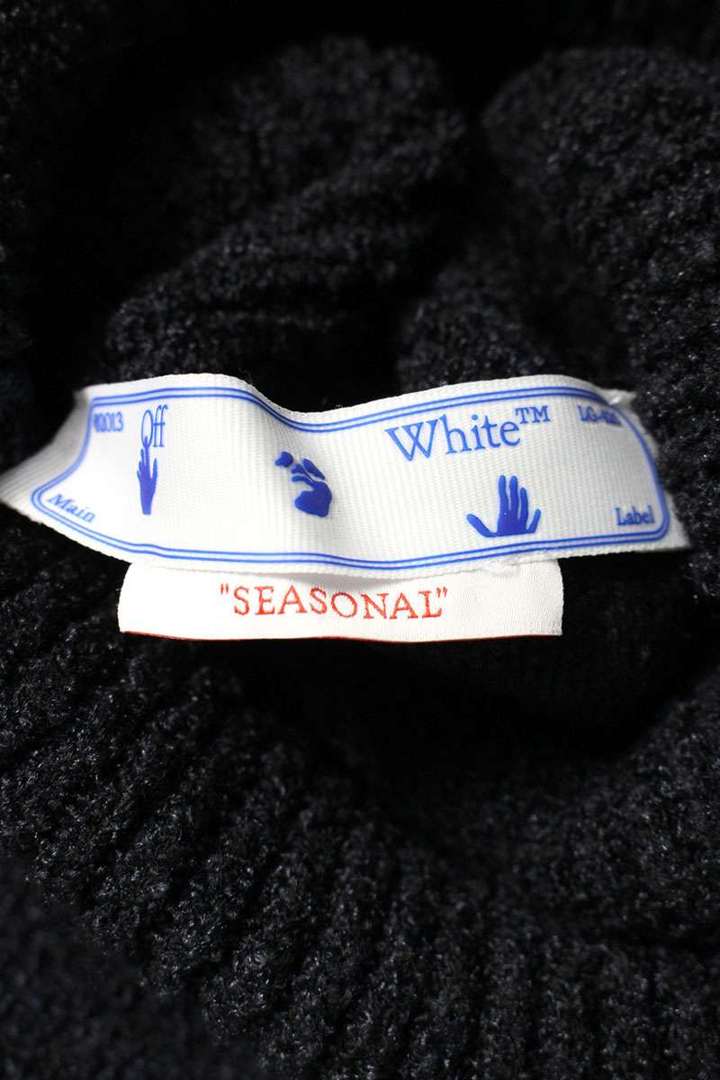 Off-White Oversized Knit Sweater Black Size XL
