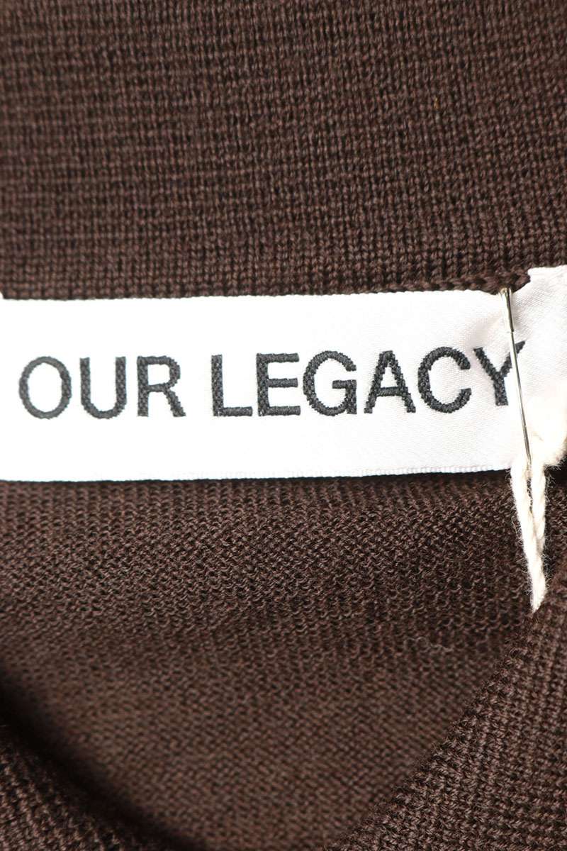 Our Legacy 25AW Wool Polo Cardigan Brown Size 50