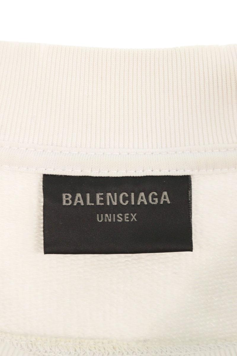 Balenciaga 23AW Crewneck Vintage Sweatshirt White Size M