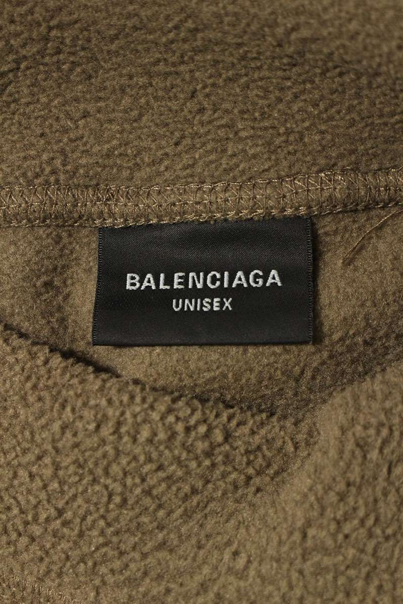 Balenciaga 23AW embroidery Logo Fleece Sweatshirt Brown Size XXS
