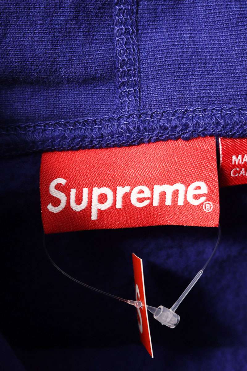 Supreme Small Box Hooded Sweatshirt Blue Size L