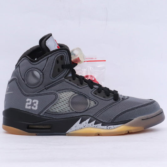 OFF-WHITE x AIR JORDAN 5 Retro SP Sneakers Black Size 25.5cm