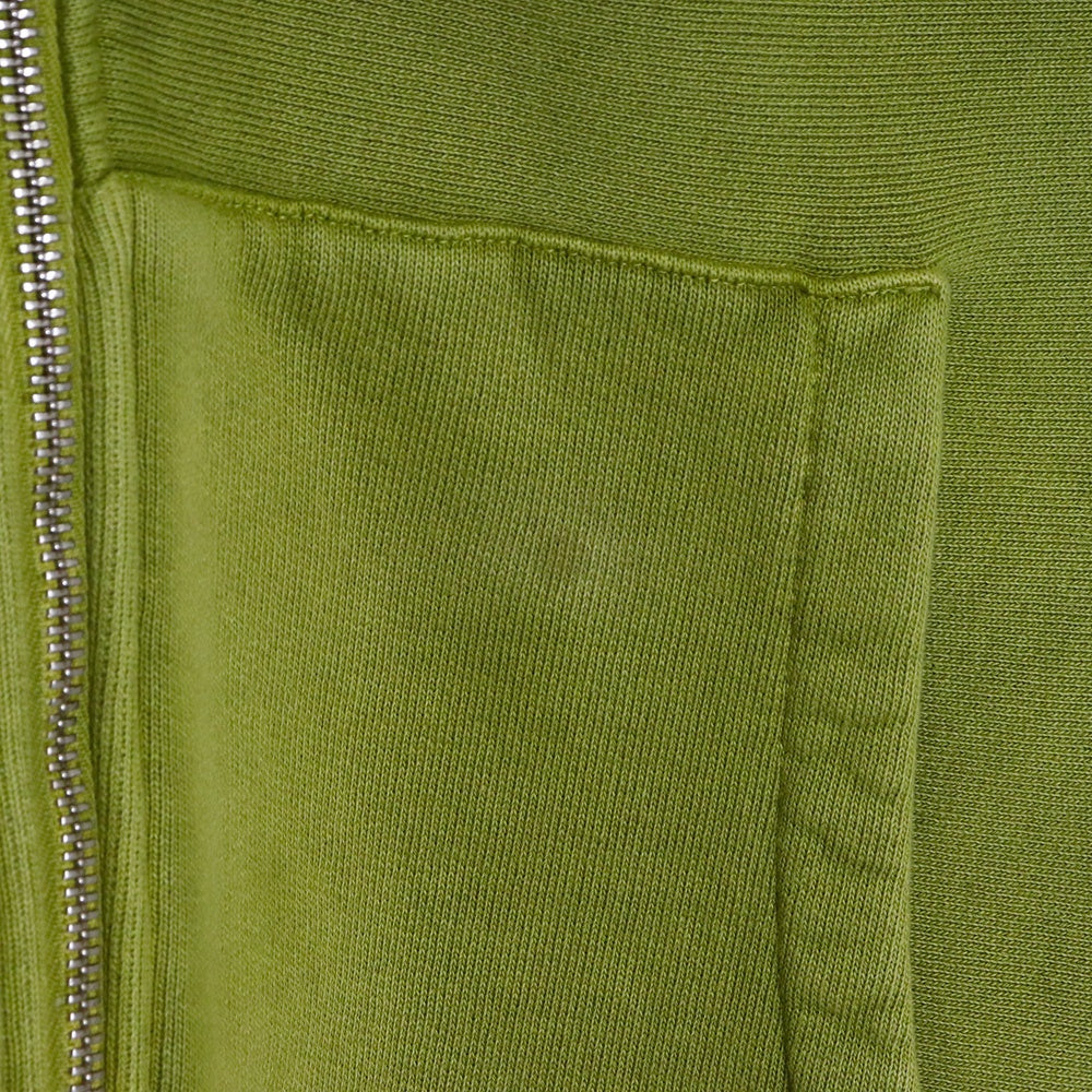 STUSSY Waffle Lined Full Zip Hoodie Green Size L