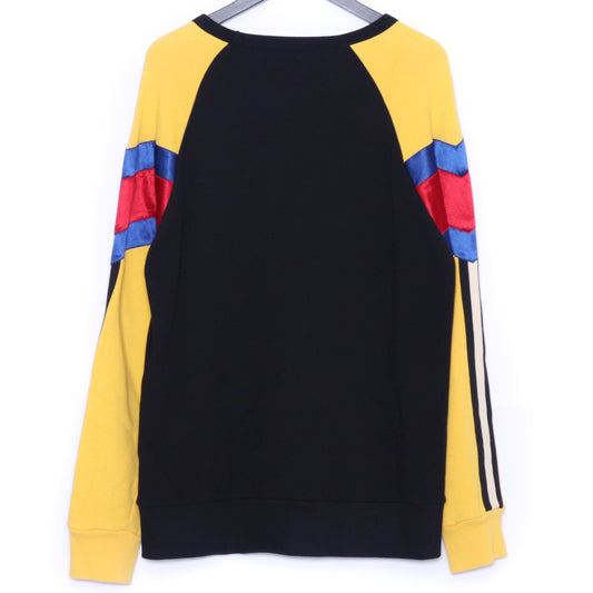 GUCCI GG Logo Patch Panel Sweatshirt Black Size S