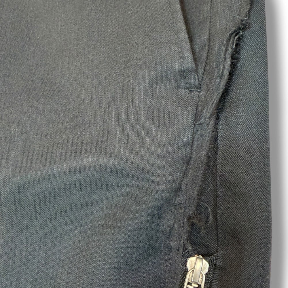 OLD PARK Remake Zip Baggy Slacks Black Size L