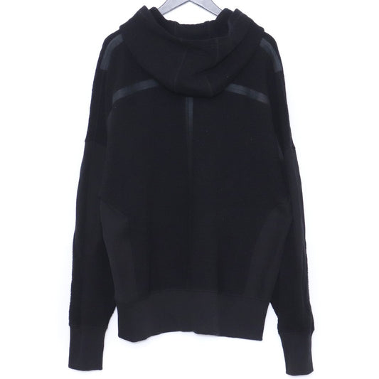 A COLD WALL Textured Concealed Zip Hoodie Black Size XL