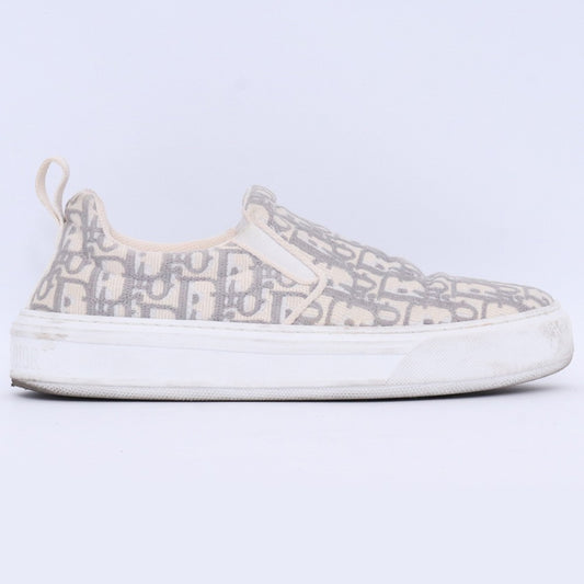 DIOR Solar Oblique Embroidery Slip-Ons Gray Size EU 39